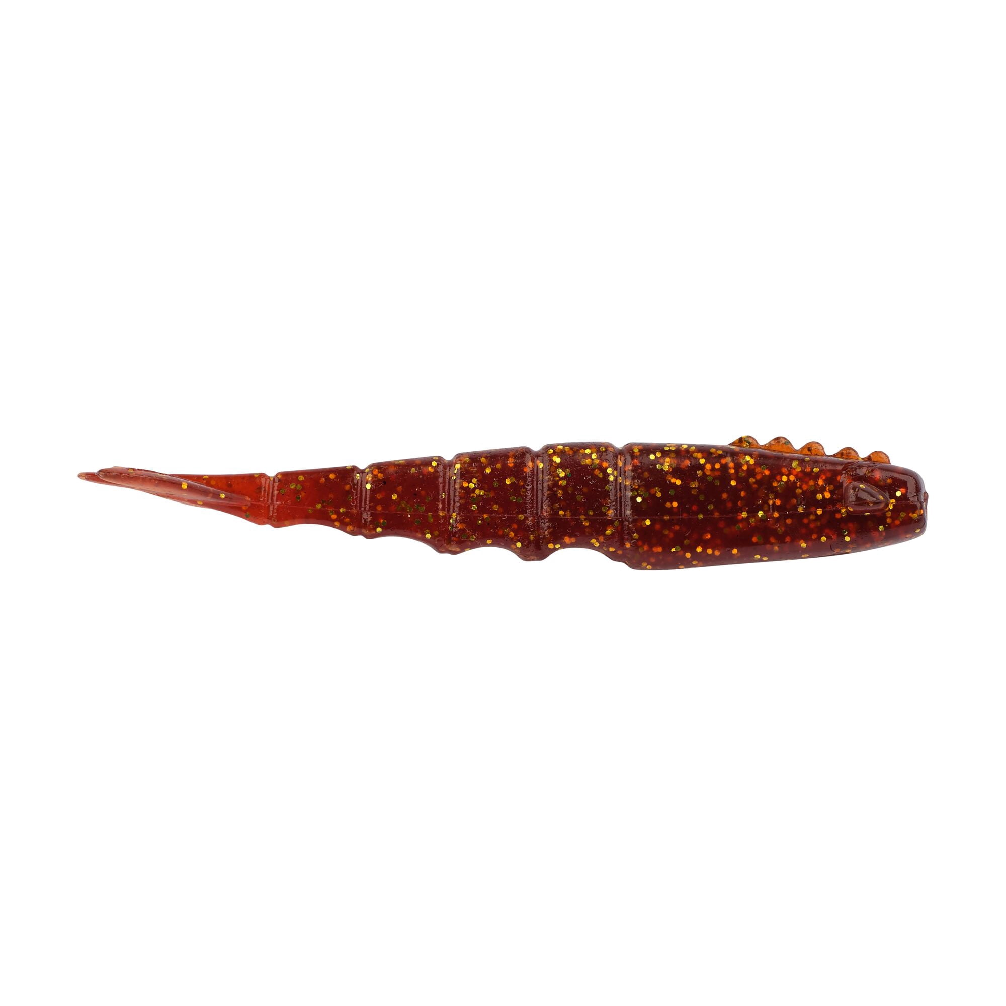 Berkley PowerBait® Saltwater Bonga Shrimp, 4 in, Shrimp, Root Beer Gold (6-count)