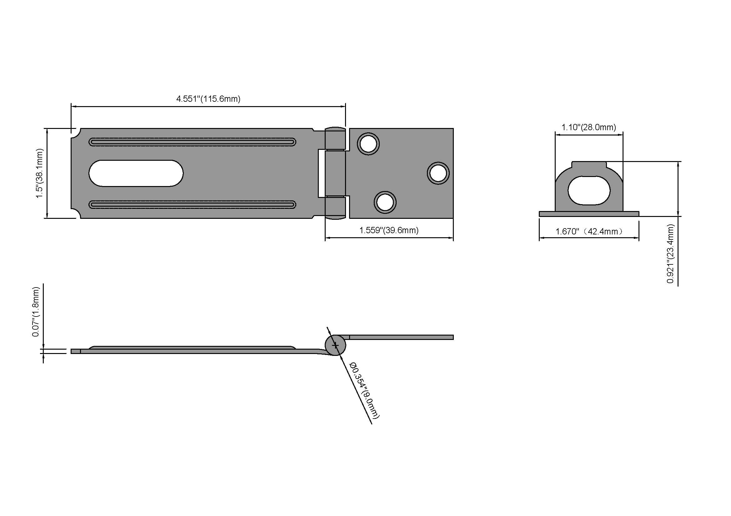 Hyper Tough 4.5 in. Staple Safety Hasp, Zinc Plated