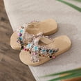thumbnail image 2 of NOKIO Children'S Princess Themed Flip Flops Fashion Summer Children Girls Slippers Flat Bottom And Thick Bottom Light Ethnic Style Embroidered Tassel Beach Style Girls Whimsical Beach Sandals, 2 of 9