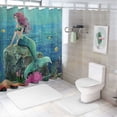 thumbnail image 7 of Orinice  Mermaid Bathroom Set with Shower Curtain and Rugs Accessories, Kids Sea Girl Princess Beauty Shower Curtain for Bathroom Ocean Underwater World Bathroom Decor  60x72, 7 of 7