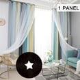 thumbnail image 1 of Sexy Dance Blackout Cortina de ventana Ojal Habitación Cortina de oscurecimiento Doble capa Estrella Ahueca hacia fuera Tratamientos de ventana para niños Cortinas de ventana con aislamiento térmico, 1 of 9