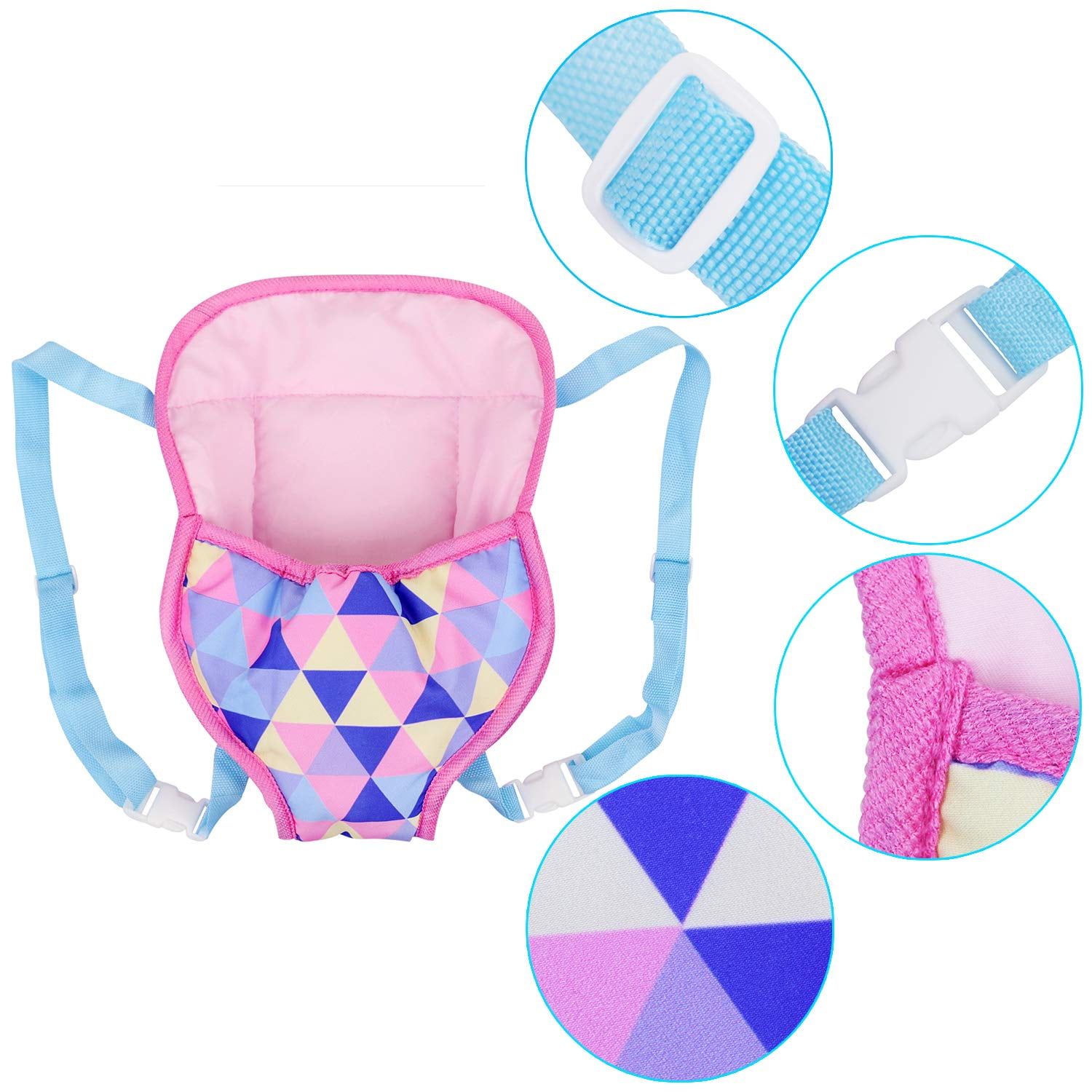 Amerteer Baby Doll Carrier Backpack Doll Accessories, Sweet Handmade ...