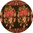thumbnail image 1 of Ahgly Company Indoor Round Medallion Orange French Area Rugs, 7' Round, 1 of 1