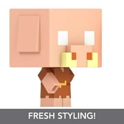 Minecraft Piglin Mini Action Figure, Mob Head Minis Toy with Pixelated Design