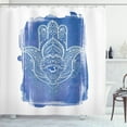thumbnail image 1 of Ambesonne Hamsa Shower Curtain, Ornate, 69"Wx75"L, Blue White, 1 of 3