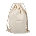 thumbnail image 1 of Bolsa De Lavandería Grande Con Cordón De Algodón Liso Para Viajes Y Hogar Hecha De Algodón Ecológico, 1 of 7