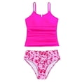 thumbnail image 7 of Ymyiu Teen Swimsuits Tankini Toddler Baby Girl Swimsuit Two-Piece Bathing Suit Bikini Top Trunks Shorts Bathing Suit Size 10-12 Years (Hot Pink,10-12 Years), 7 of 7