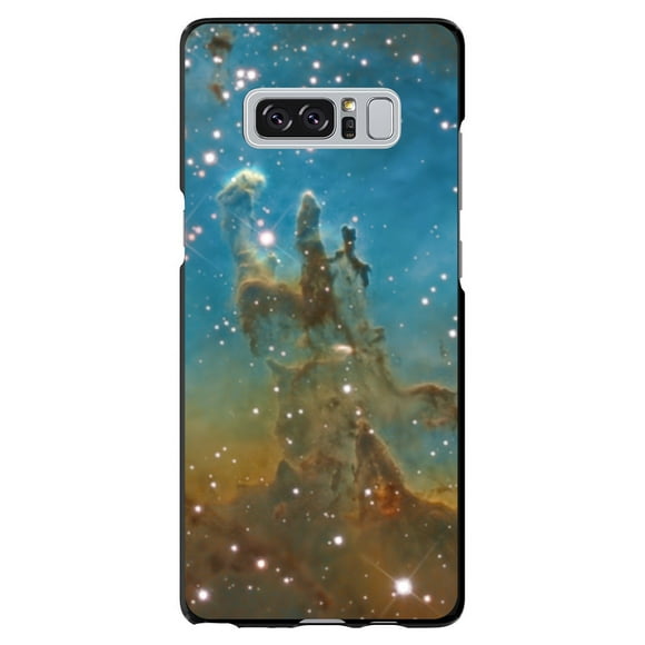 DistinctInk Case for Samsung Galaxy Note 8 (6.3" Screen) - Custom Ultra Slim Thin Hard Black Plastic Cover - Eagle Nebula Blue Green - Show Your Love of Astronomy