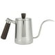 thumbnail image 1 of Cafetera portátil de acero inoxidable de 700 ml con pico de cuello de cisne largo, hervidor de café para uso doméstico o en cafeterías, color plateado, 700 ml, 1 of 14