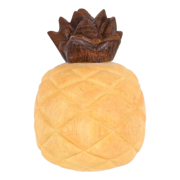 OFFIGAM Pineapple Home Decor Wooden Pineapple Figurine Light Brown Decorative 1 Set for Living Room