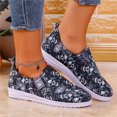 thumbnail image 3 of Oyedens Shoes Womens Slip on Loafers Spooky Skull Walking Flats Casual Fashion Sneakers, 3 of 5
