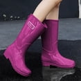 thumbnail image 5 of YUEHUA Womens Rain Boots, Outdoor Comfortable Lightweight Mid Calf Rain Shoes, Hiking Camping Daily Use, Rain Boots for Women Waterproof Comfortable Insole Light Rain Shoes, 5 of 7