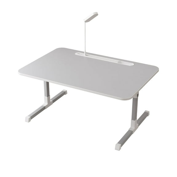 Kitem Laptop Bed Stand, Lap Desk with LED Light, Heights Adjustable From 10.6"-14.58", Foldable Legs, USB Charging, Folding Lap Tablet Table for Sofa Couch