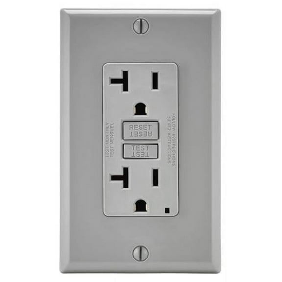 20 Amp Grey Smartlock Pro Self-Test GFCI