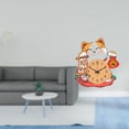 thumbnail image 2 of Elegante mural de hojas de plantas y reloj de pared de gato, sin decoración para baño, sofá, dormitorio, oficina, cocina, hogar., 2 of 8