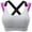 Gray, variant on Sports Solid Bras for Women Longline Medium Support Push-Up Fitness Yoga Bra Wirefree Padded Sports Bra with Adjustable Cross Straps Green S