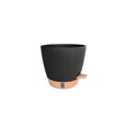 thumbnail image 3 of FEOLGEHLY 2 Pack 5.9 inch Self Watering Pots for Indoor Plants, Planters for Indoor Plants, Flowerpot with Wick & Reservoir, Black, 3 of 8