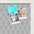 thumbnail image 2 of PinPix 16x16 Custom Cork Bulletin Board Quatrefoil Grey Poster Board Has a Fabric Style Canvas Finish, Framed in Quatrefoil Grey, by ArtToFrames (PinPix-284), 2 of 6