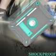 thumbnail image 6 of Dteck iPad 10.2 Case with Screen Protector, iPad 8th Generation Case, iPad 7th Generation Case, Heavy Duty 3-Layer Hybrid Rugged Shockproof High Impact Case with Kickstand, Gray/Mint, 6 of 7