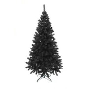 Perfect Holiday 4' Black Canadian Pine Christmas Tree with Metal Stand
