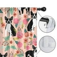 thumbnail image 4 of Blackout Kids Curtains,Pink Boston Terrier and Flower Childrens Insulated Curtains Set Of 2,Bedroom Essentials,Toddler Room Decor 42x54in(106x137cm), 4 of 4