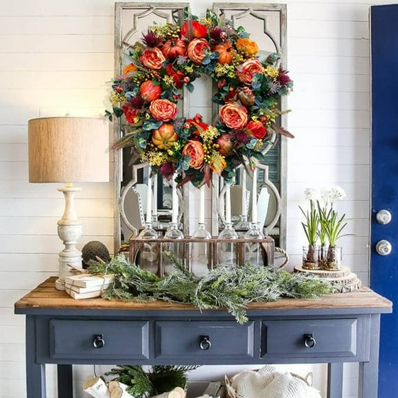 Wzzjkit Door Wreath, Colorful Decorative Garland Home Decoration and Ornaments Suitable for Decoration in Multiple Scenarios, Wreaths for Front Door