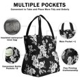 thumbnail image 3 of Pioneer Flower Floral Print Pattern Drawstring Lunch Bag Women - Drawstring Lunch Bag Insulated for Work Office - Stain-Resistant Large Lunchbags for Women with Multi-Pockets, 3 of 6