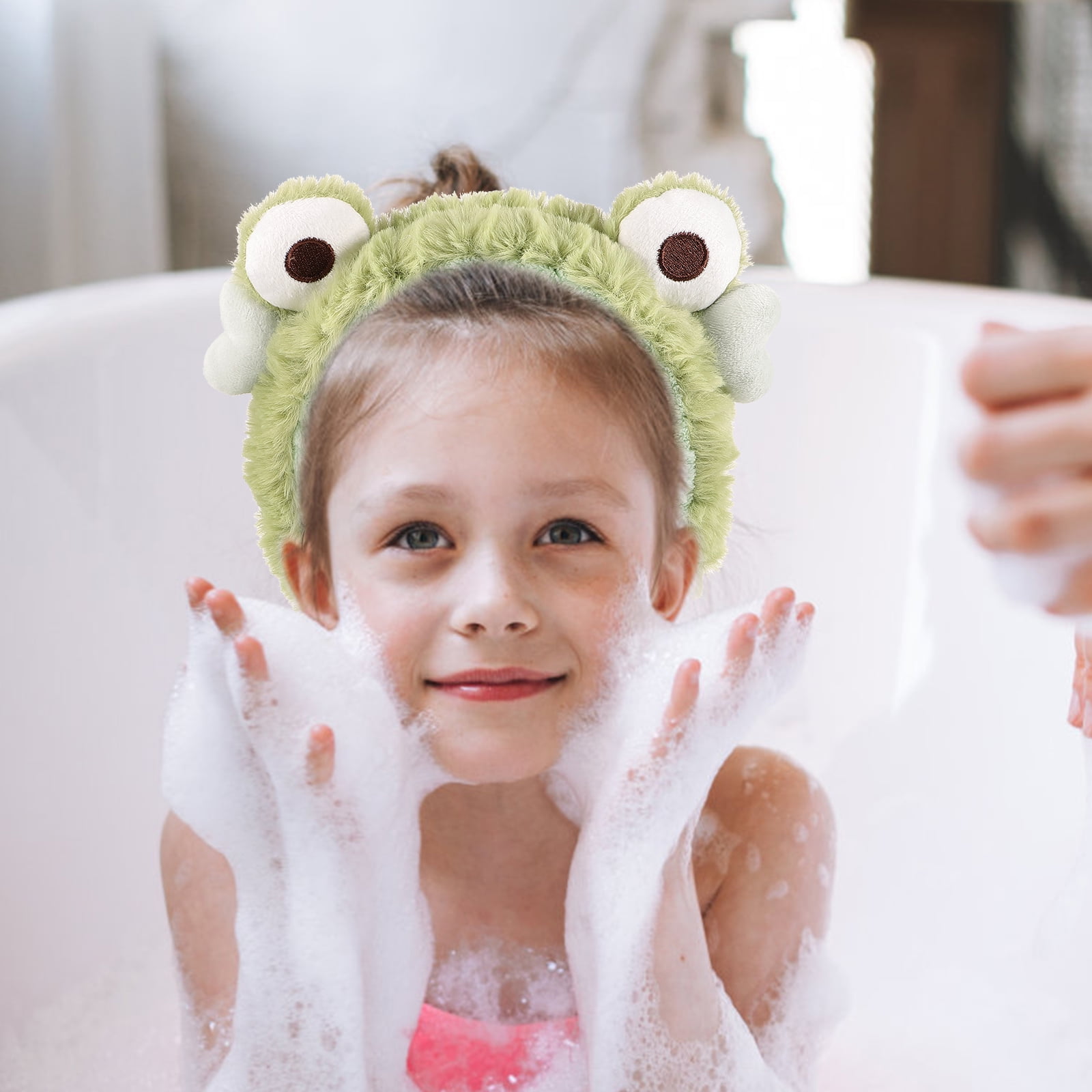 2 Stück Frosch Stirnbänder Aus Korallenfleece – Für Make-up, Duschen & Sport