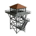 thumbnail image 2 of Xuanheng 1/64 Lookout Tower Micro Landscape Decor Collectible Simulation DIY Building Gray and Brown, 2 of 8