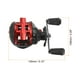 thumbnail image 2 of Carrete de pesca de baitcasting Uxcell para diestros, carretes de perfil bajo 8.1:1 color rojo negro, 2 of 6