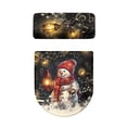 thumbnail image 2 of HELLHERO Pack of 2 Toilet Lid Seat Cover for Toilet Christmas Snowman Music Fits All Toilet Shapes Round Toilet Lid Dust Cover Elastic Bottom, 2 of 8