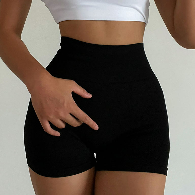 adviicd Short Pants For Women Dressy Wide Leg Yoga Pants For Women High  Waist Yoga Shorts for Women Tummy Control Running Workout Shorts Yellow XL