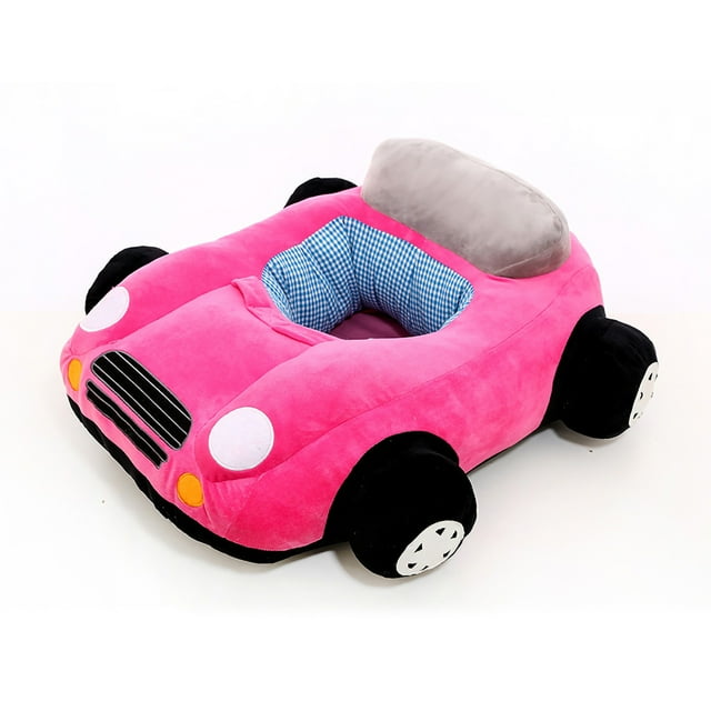 Coche De Juguete De Peluche Para Bebé Con Colores Brillantes, Relleno Estéreo, Forma Encantadora, Silla De Seguridad Suave Y Liviana, Regalo Práctico Para Bebés