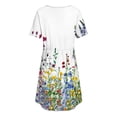 thumbnail image 7 of Gamivast Dresses for Women Short Sleeve V-Neck Babydoll Mini Dress Boho Floral Print A-Line Swing Sundress Casual Vacation Beach Cute Dress White L, 7 of 7