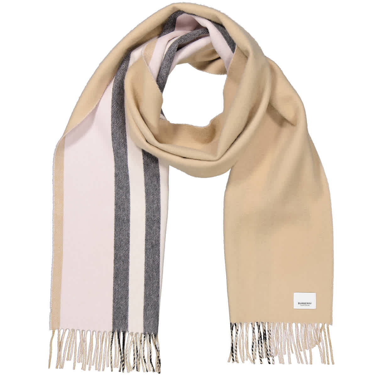 Womens Accessories Scarves and mufflers Burberry Reversible Cashmere Scarf in Beige Natural 