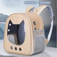 thumbnail image 2 of Innerwin Dog Carrier Backpack Adjustable Bag Zipper Cats Waterproof Front Carriers Hands-Free For Small Medium Dogs Side Pockets Mesh Plain Padded White One Size, 2 of 9