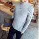 thumbnail image 2 of Suéter de cuello alto de color sólido de invierno, suéter de punto para hombre, suéter de estilo coreano para adolescentes, 2 of 6