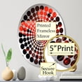 thumbnail image 3 of Designart "Cascade of Crimson Poppies I" Poppies Radial Dot Round Wall Mirror - Floral Oval Printed Decorative Mirror - Multiple Color Options, 3 of 5