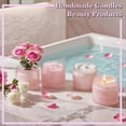thumbnail image 3 of LINGSHINE 4 oz Pink Mini Glass Jars with Airtight Bamboo Lids, Sunflower Embossed, 6 Count, Food Storage, Candle Making, Home Decor, Favors Gift, 3 of 8