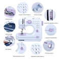 thumbnail image 6 of Miserwe Mini Portable Electric Sewing Machine, 12 Built-In Stitches, With Foot Pedal Function, Suitable For Handcrafting, Clothing And Repair, 6 of 9
