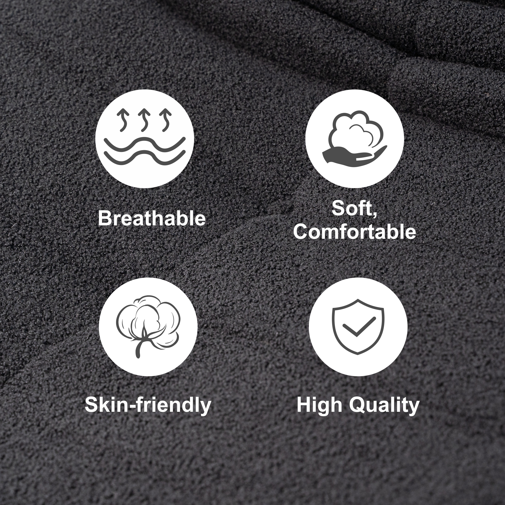 Evita Teddy Fabric Black Bean Bag Chair with Ottoman, Memory Foam Lounge Chair for Adults, Ergonomic Floor Seating Sofa for Living Room or Bedroom