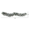 thumbnail image 3 of Nearly Natural Christmas Flocked Pine White Prelit LED Battery Operated Garland, 72" (White), 3 of 6