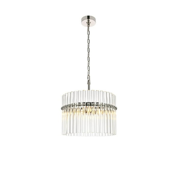 Living District Paulina16 Inch Chandelier In Polished Nickel