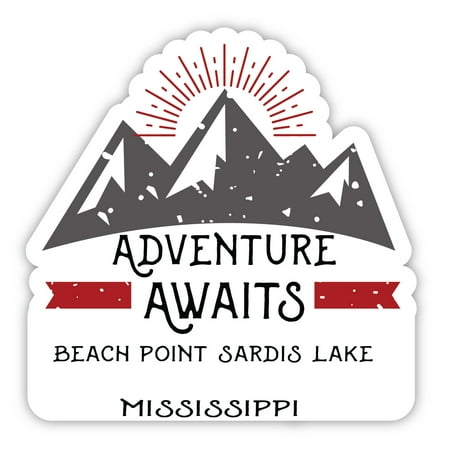 

Beach Point Sardis Lake Mississippi Souvenir 4-Inch Magnet Adventure Awaits Design
