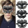thumbnail image 1 of 1 máscara de mascarada para hombres – máscara veneciana de media cara para baile de máscaras Mardi Gras fiesta de Halloween, 1 of 3