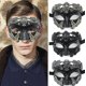 thumbnail image 1 of 1 máscara de mascarada para hombres – máscara veneciana de media cara para baile de máscaras Mardi Gras fiesta de Halloween, 1 of 3