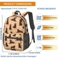 thumbnail image 3 of Labrador Retriever and Dog Paw Print 17" School Backpacks for Teens,Waterproof Oxford Fabric,S-Shape Padded Straps for School,Travel,Hiking,Camping, 3 of 6