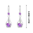 thumbnail image 3 of Momihoom Silver White Cubic Zirconia Earrings Dangling for Women Spiral Hanging Shaped Teardrop Earrings for Bridal or Gift, 3 of 5