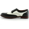 thumbnail image 4 of Ferro Aldo Arthur MFA139001D Mens Wingtip Oxford Spectator Dress Shoes, in Black & White, Men's Size 8.5, 4 of 8