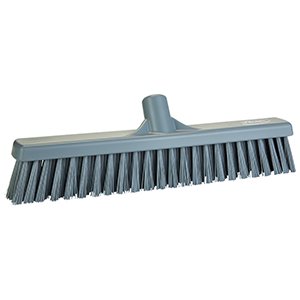 Vikan 16" Combo Push Broom- Soft/Stiff - Gray (3 Units)